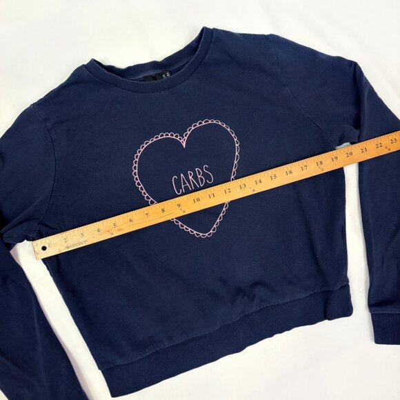ASOS Carbs navy blue sweatshirt size US 8 - Picture 4 of 5
